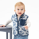 Southwest Navy Fleece Zip Vest