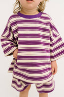 Plum Stripe Slouchy Set