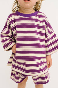 Plum Stripe Slouchy Set