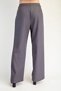Grey Pleated Trousers