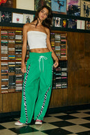 Zebra Striped Windbreaker Pants