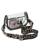 Printed Strap Clear Crossbody