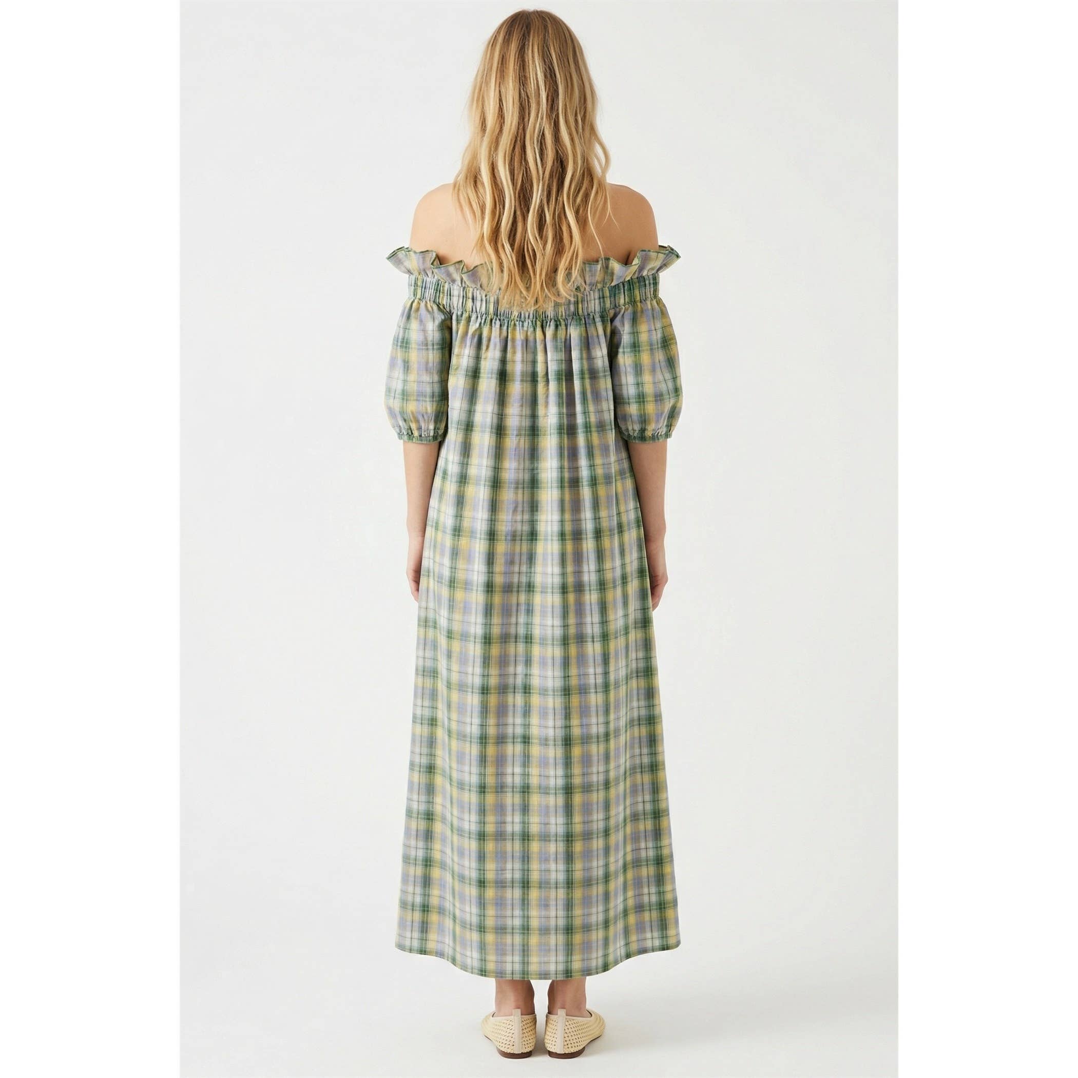 OTS Plaid Maxi Dress