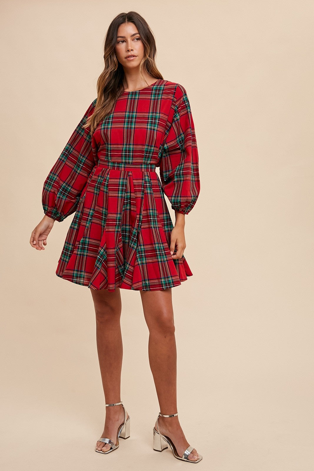 Plaid Belted Mini Dress