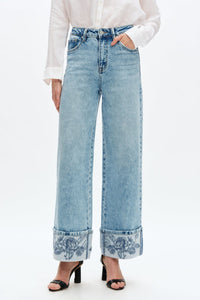 Flora High Rise Wide Leg Jeans