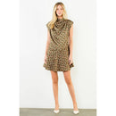 Silk Horse Print Mini Dress