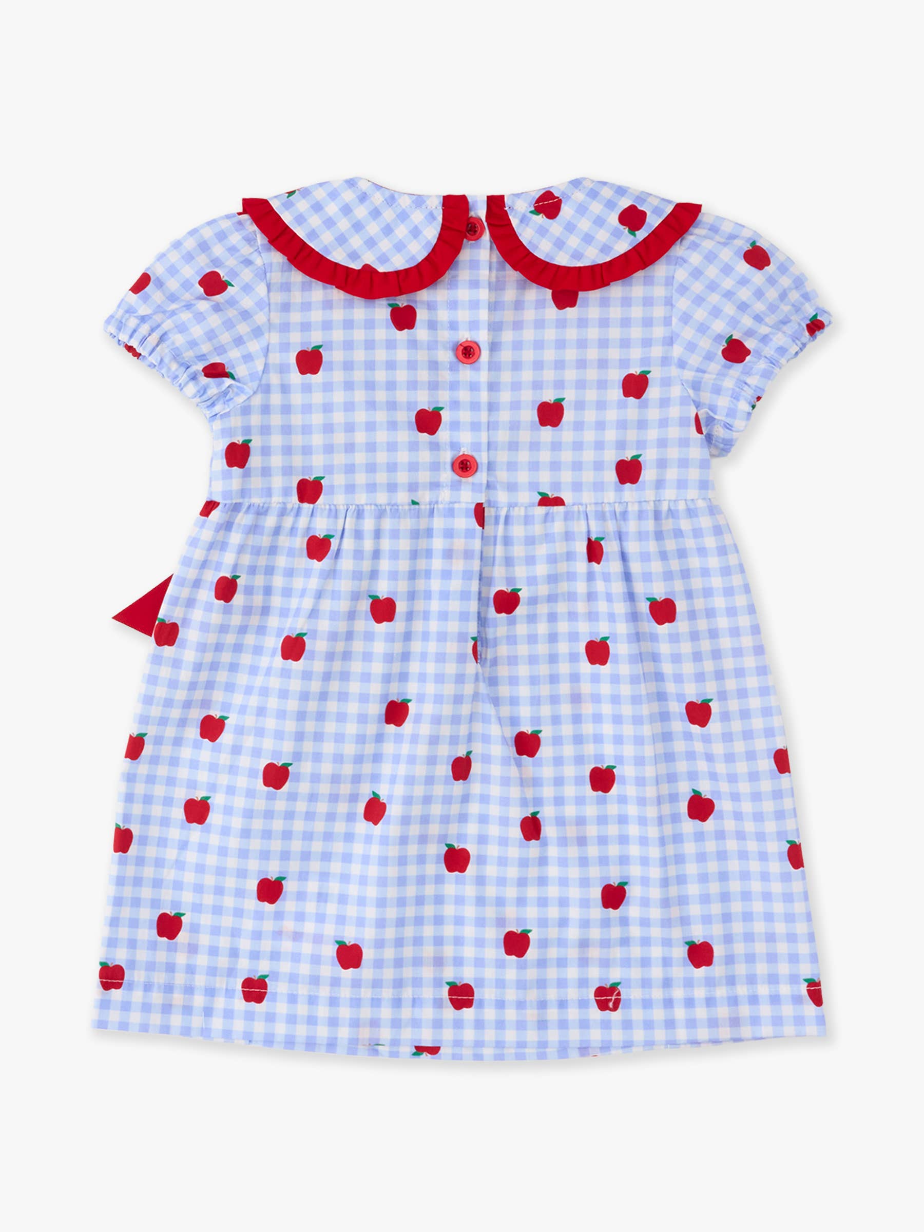 Apple Gingham Short Sleeve Dress