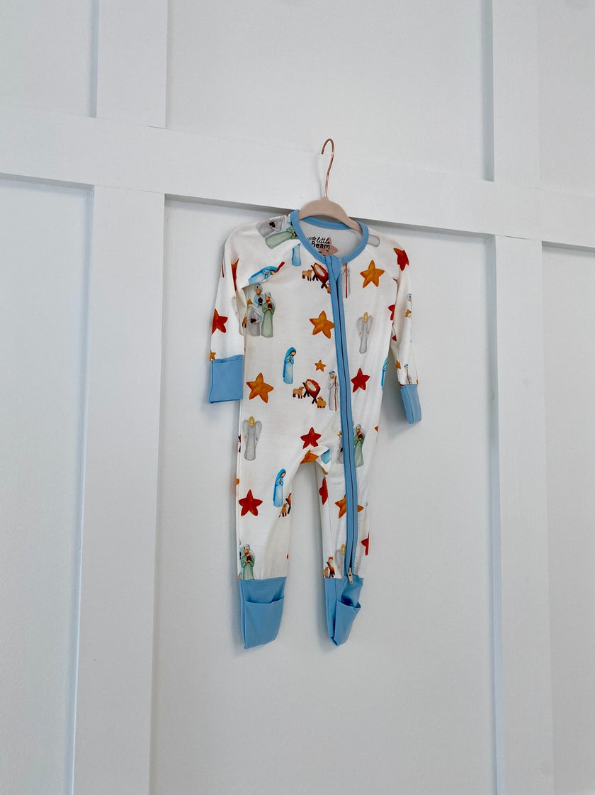 Holy Night Zipper Footie