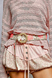 Pink Floral Belt - One Size