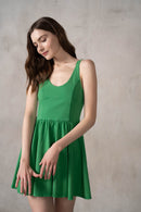 Corset Detail Flare Dress