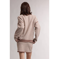 Striped Sweater Skirt Set