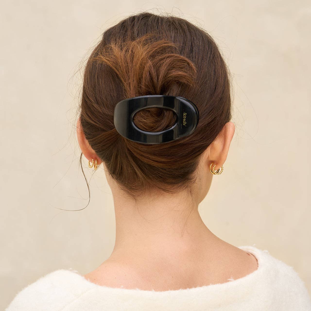 Black Flat Medium Cloud Clip