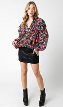 Ruffle Sleeve L/S Floral Top