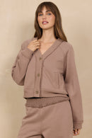 Vintage Fleece Cropped Cardigan