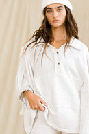 Oversized Drawstring Sweatshirt