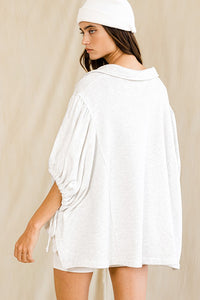 Oversized Drawstring Sweatshirt