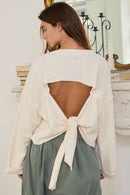 Cutout Back Crop Top