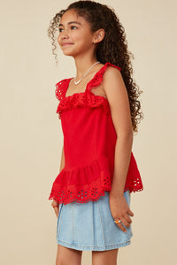 Scalloped Ruffle Tank