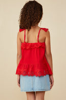 Scalloped Ruffle Tank