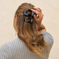 Black Flat Medium Cloud Clip