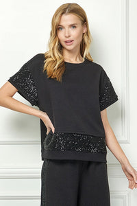 Sequin Trim Top