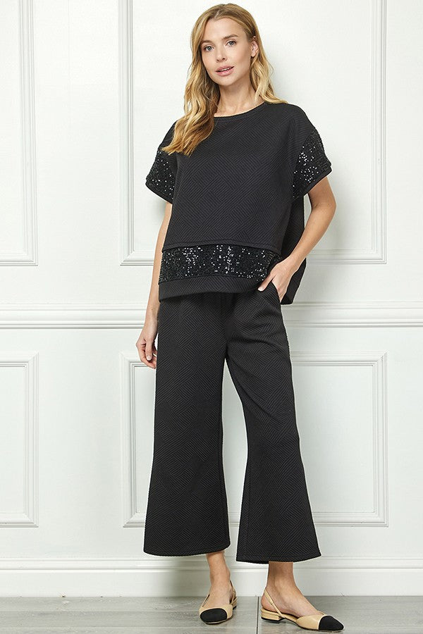 Sequin Trim Pant