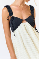 Ruffle Detail Mini Dress