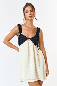 Ruffle Detail Mini Dress