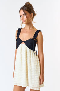 Ruffle Detail Mini Dress