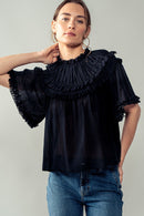 Ruffle Yoke Blouse