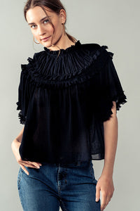 Ruffle Yoke Blouse