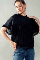 Ruffle Yoke Blouse