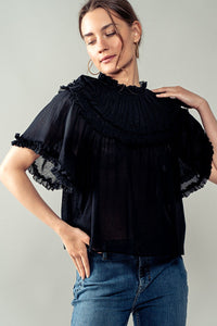 Ruffle Yoke Blouse