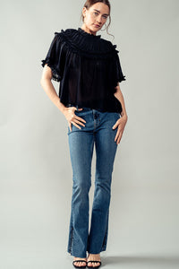 Ruffle Yoke Blouse