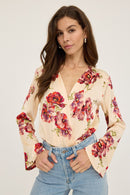 Satin Floral Bodysuit