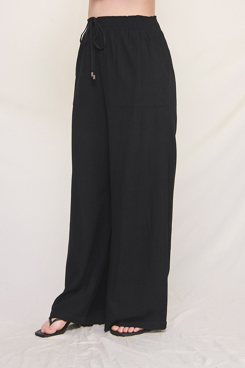 Soft Linen Wide Leg Pants