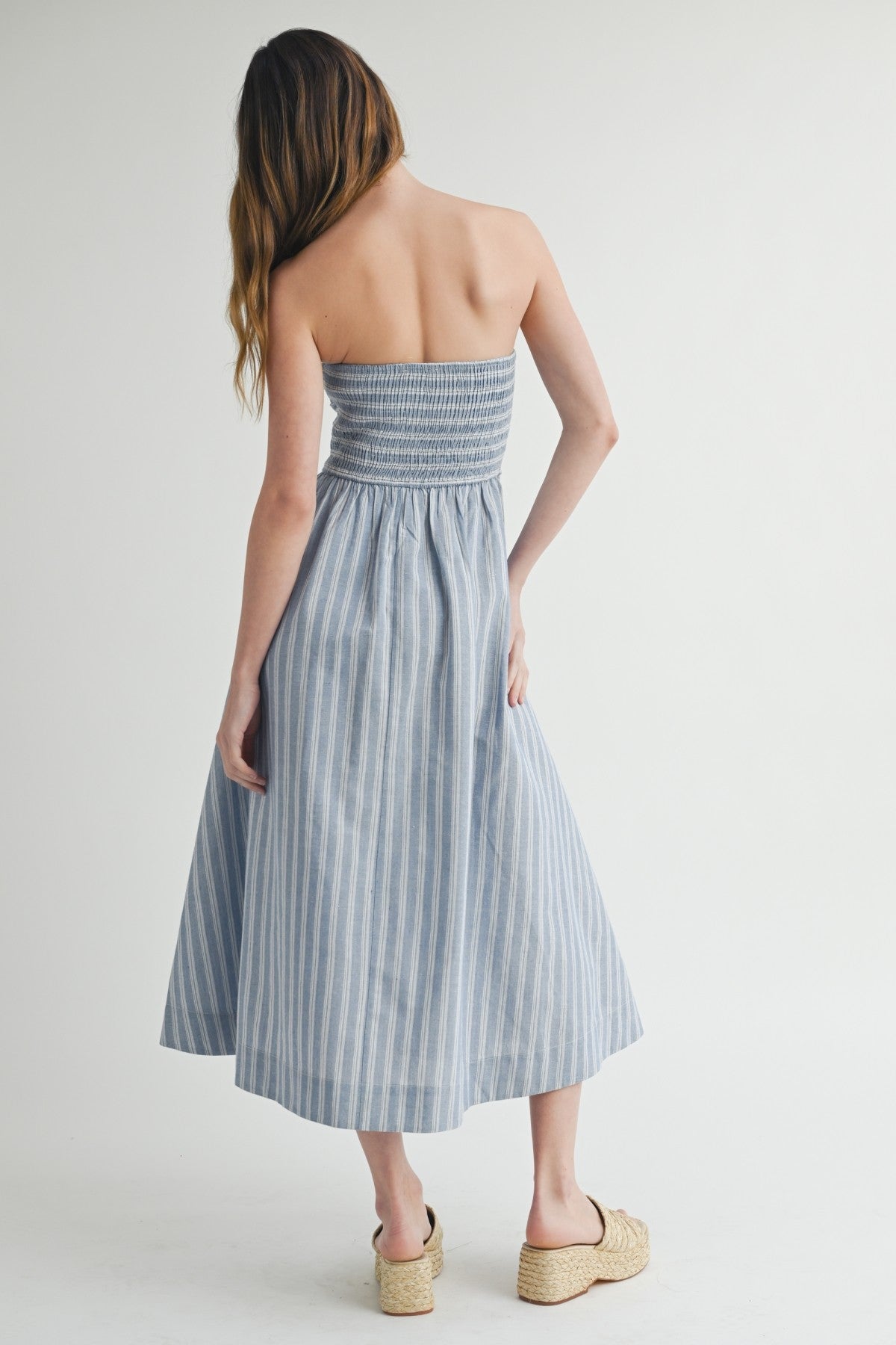 Strapless Bow Midi Dress