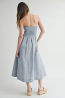 Strapless Bow Midi Dress