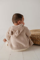 Taupe Bear Knit Hoodie