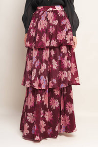 Printed Tiered Maxi Skirt