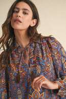 Printed Collared Shirt Dress