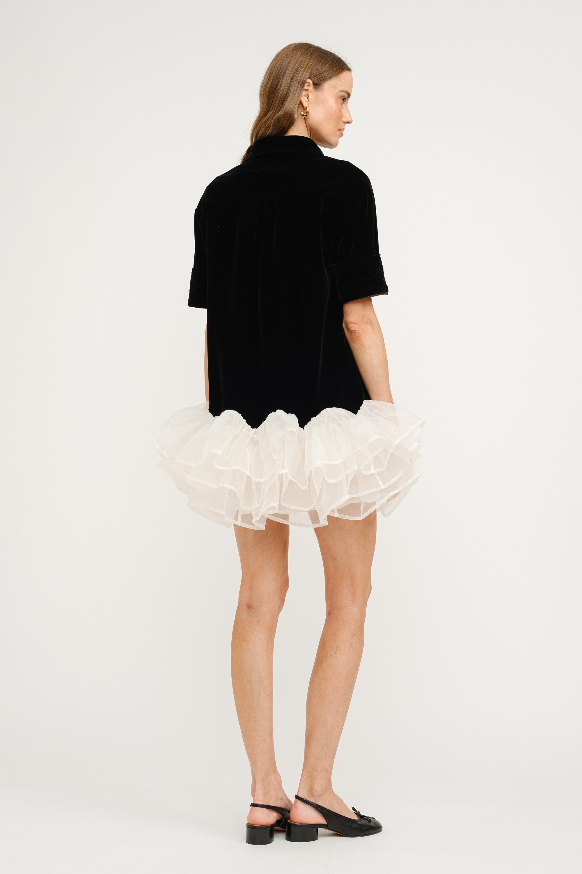 Tulle Skirt Velvet Dress
