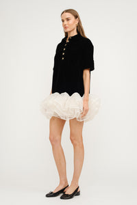 Tulle Skirt Velvet Dress