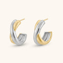 Estelle Two Toned Hoop