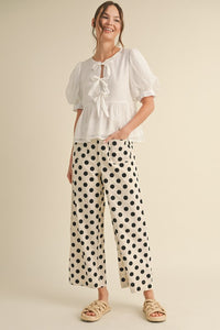 Polka Dot Wide Leg Pants