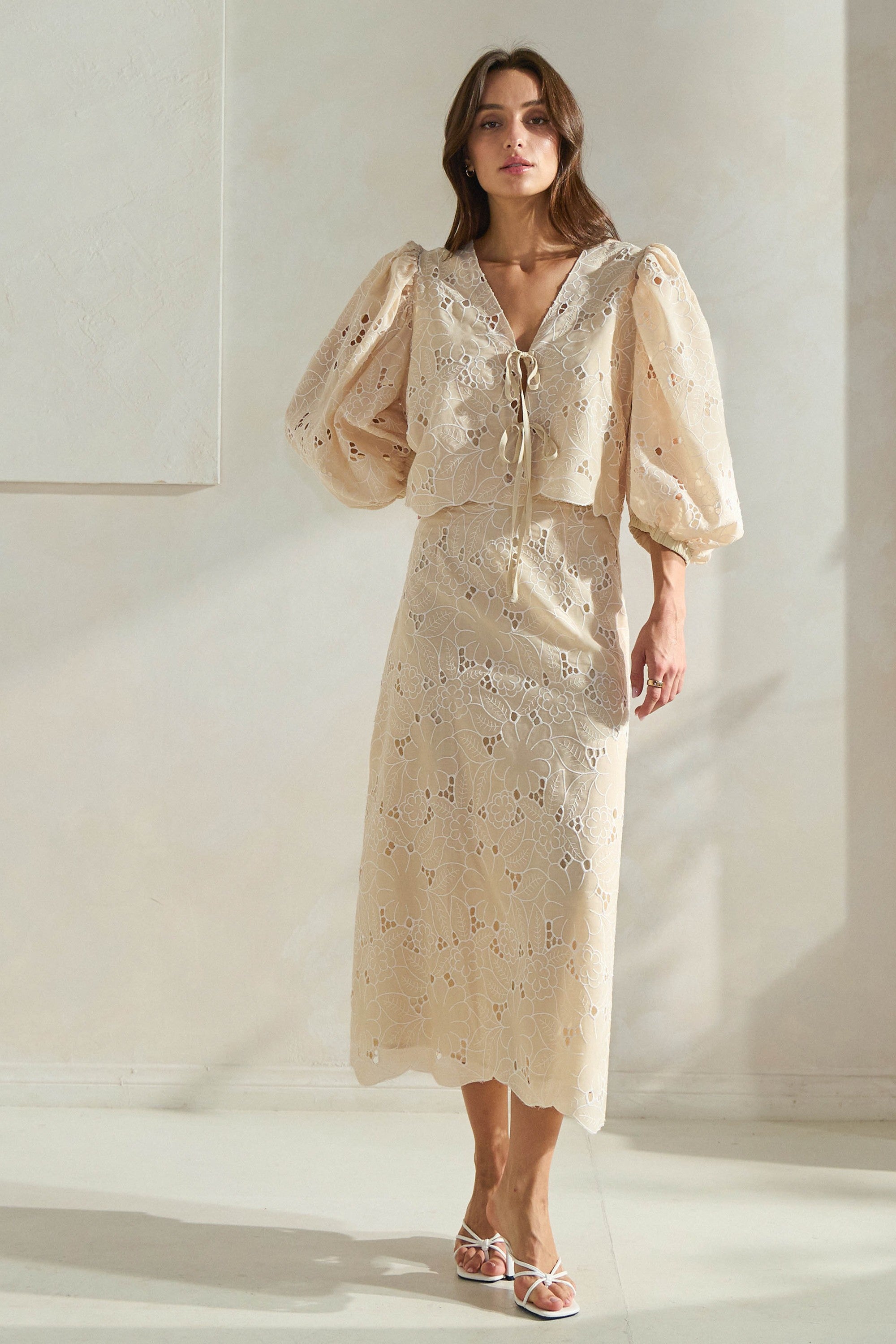 Scalloped Eyelet Skirt