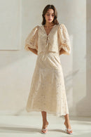 Scalloped Eyelet Skirt