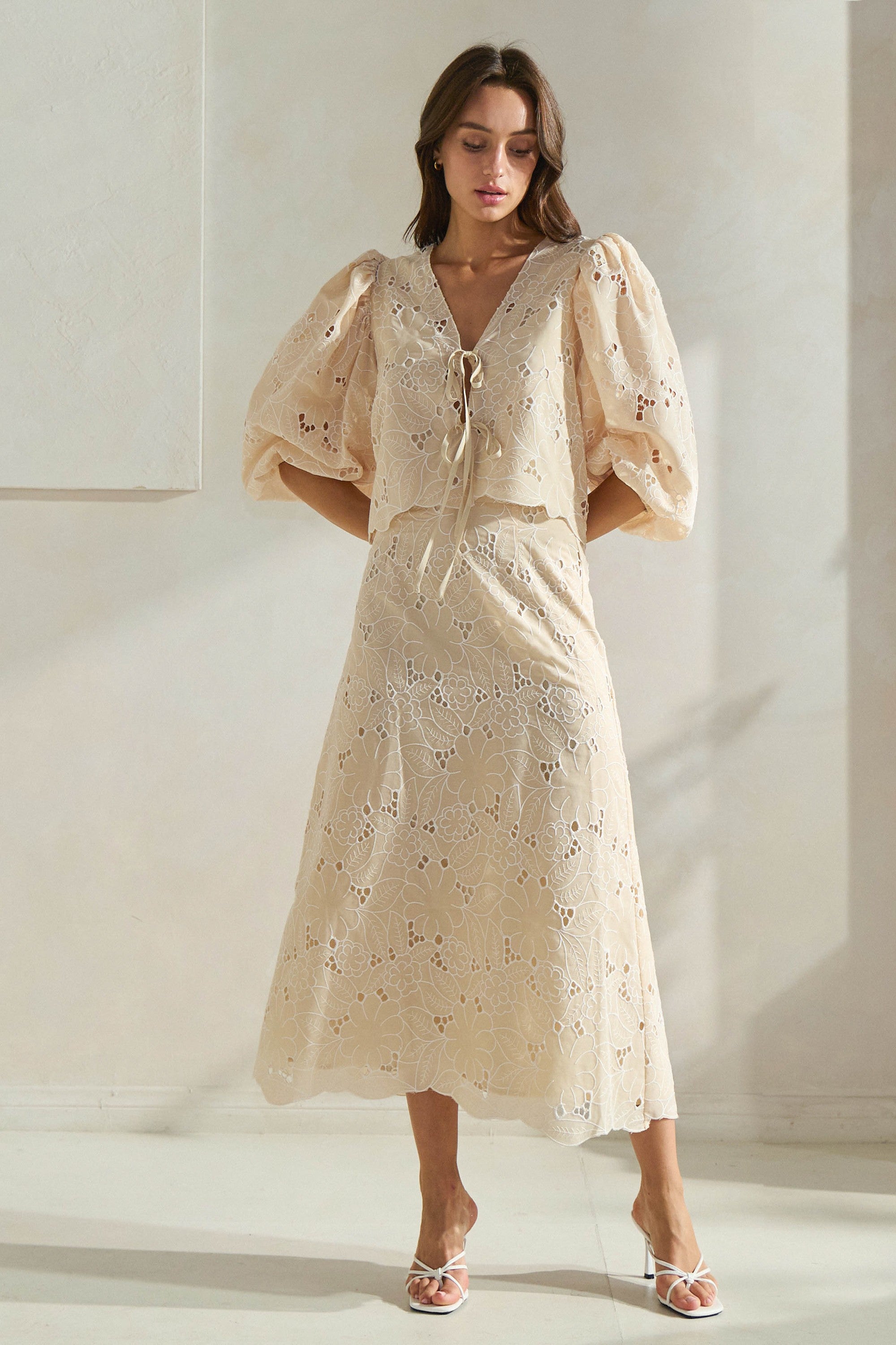 Scalloped Eyelet Skirt