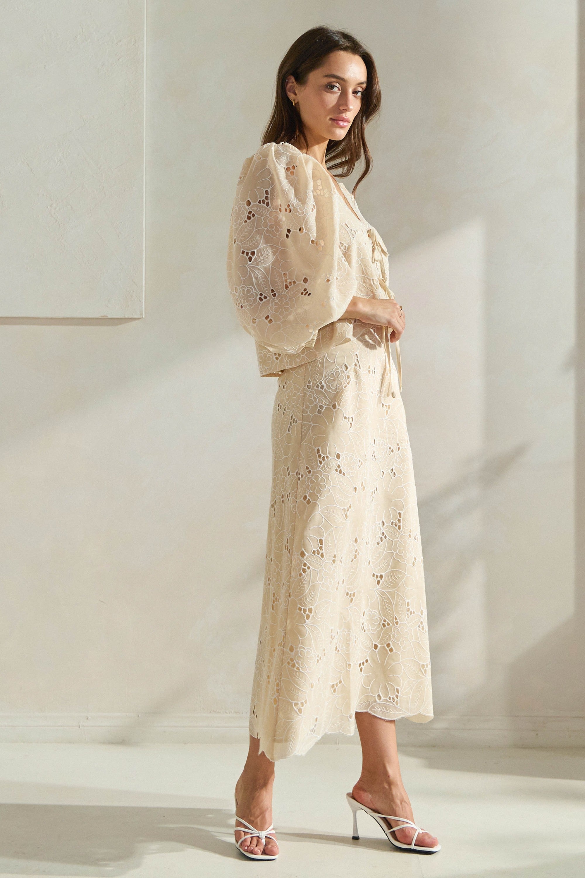 Scalloped Eyelet Skirt