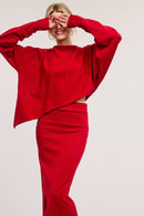 Asymmetrical Top & Skirt Set